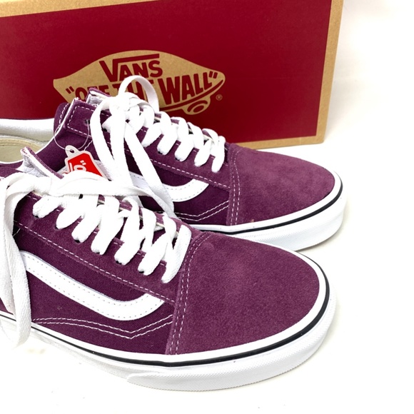 Vans Purple and White Women's Sneakers - Picture 5 of 11